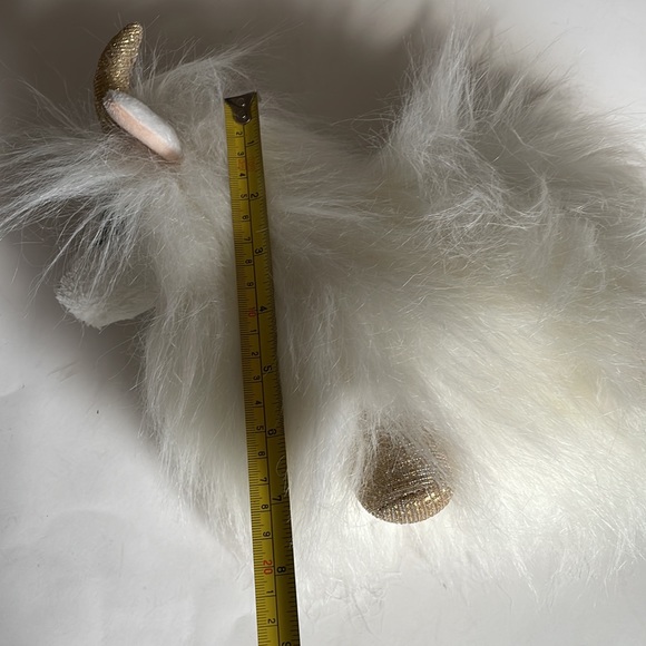 Aurora mountain goat long fur sequined horn plush stuffed animal toy - Picture 9 of 9